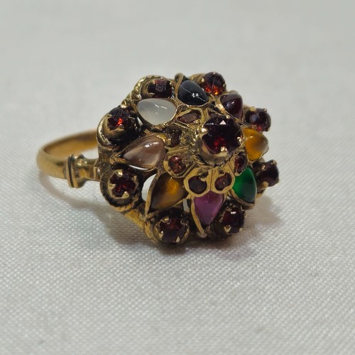 Antique gold gemstone - 8k,